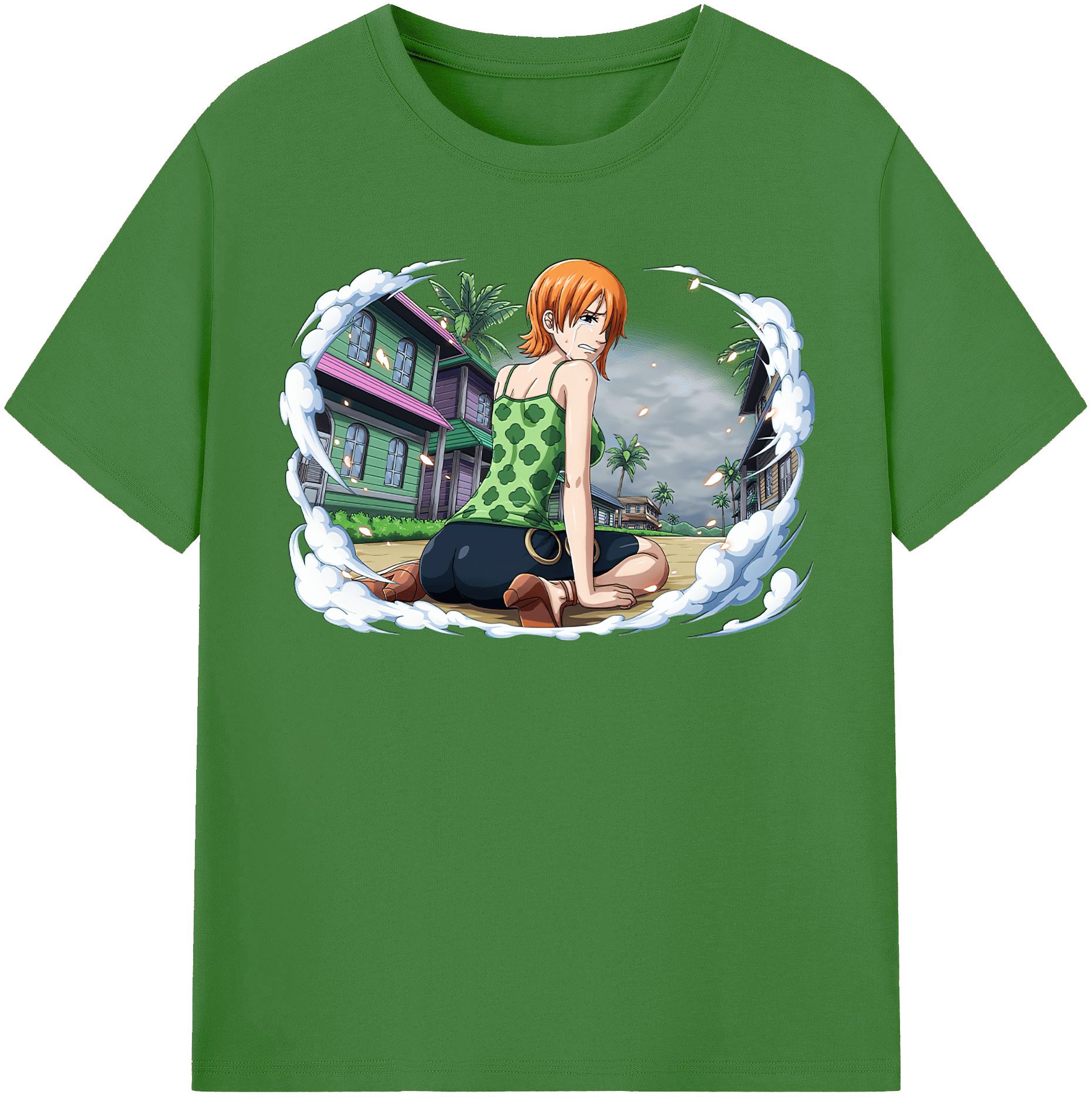 （画像用） ワンピース ナミ ONE PIECE Nami レディースカジュアルプリントTシャツ（綿100％）